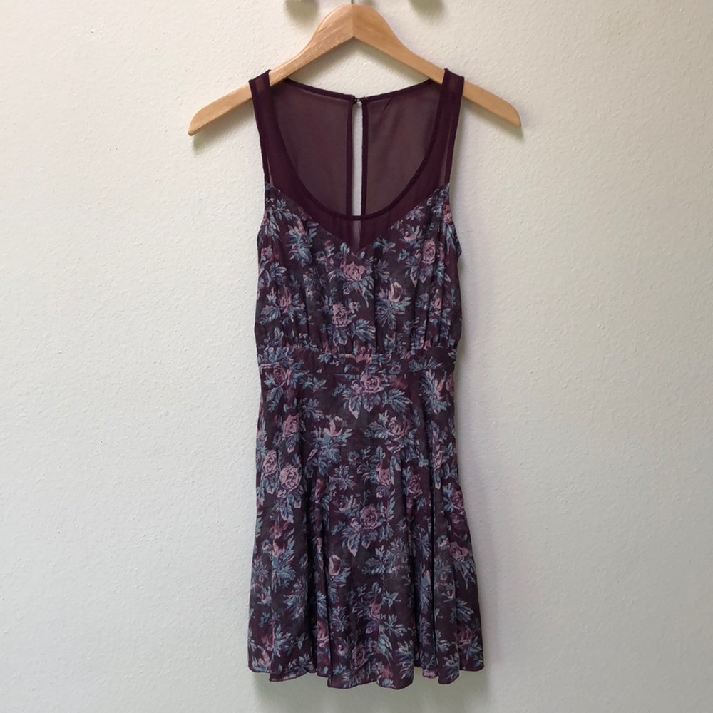 Kimchi Blue Floral Print Dress Purple